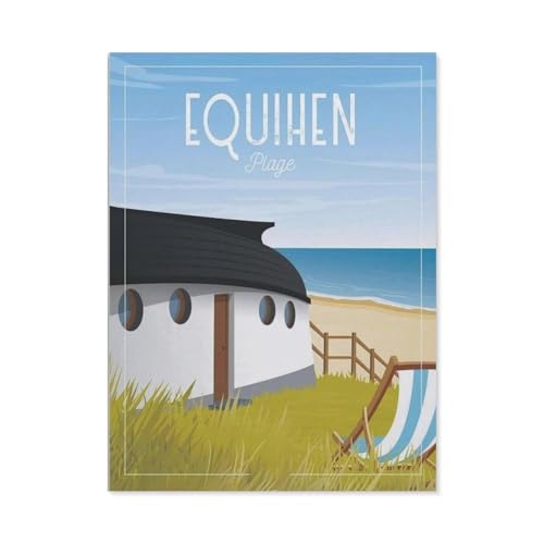 Puzzle 1000 Teile Erwachsene Puzzle Holz Puzzle Klassisches 3D Puzzle，Equihen Beach Frankreich，DIY Collectibles Moderne Wohnkultur（75x50cm）-BN84 von YYHMKBYY