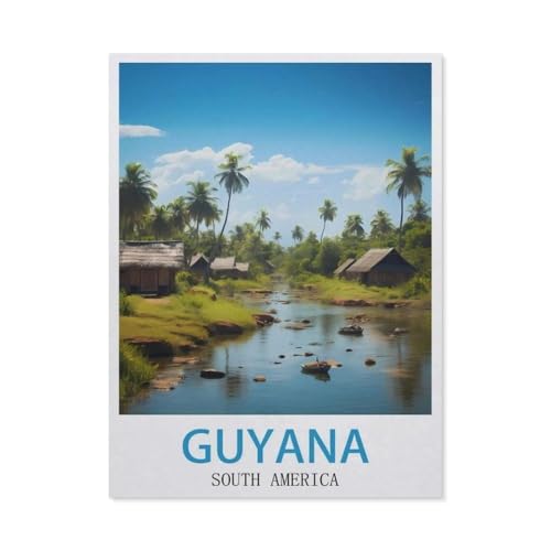 Puzzle 1000 Teile Erwachsene Puzzle Holz Puzzle Klassisches 3D Puzzle，Guyana Südamerika，DIY Collectibles Moderne Wohnkultur（75x50cm）-GO39 von YYHMKBYY