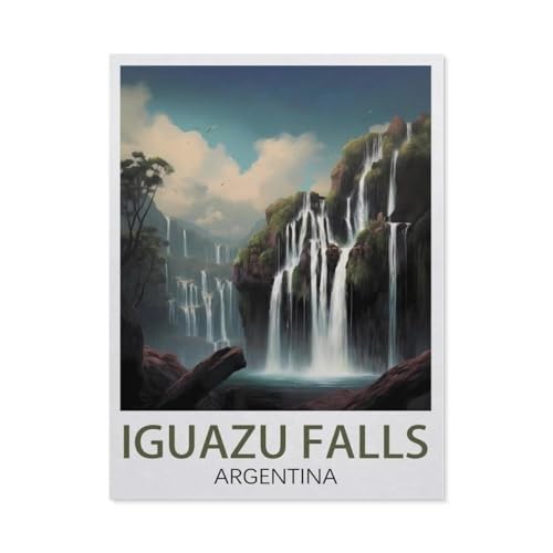 Puzzle 1000 Teile Erwachsene Puzzle Holz Puzzle Klassisches 3D Puzzle，Iguazú-Wasserfälle, Argentinien，DIY Collectibles Moderne Wohnkultur（75x50cm）-AD88 von YYHMKBYY