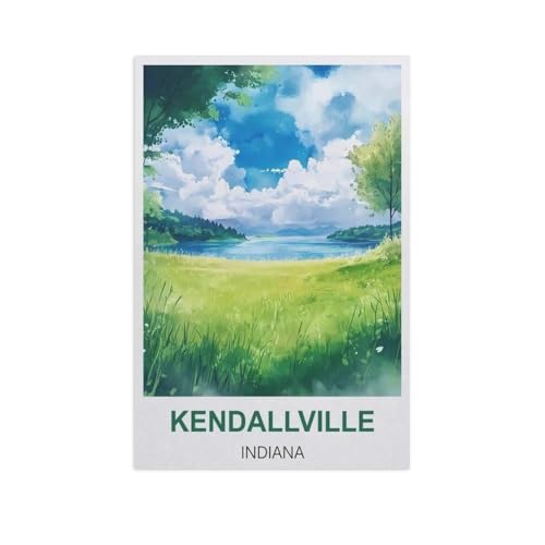 Puzzle 1000 Teile Erwachsene Puzzle Holz Puzzle Klassisches 3D Puzzle，Kendallville, Indiana，DIY Collectibles Moderne Wohnkultur（75x50cm）-GH79 von YYHMKBYY
