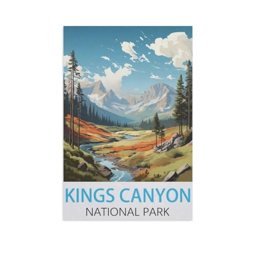 Puzzle 1000 Teile Erwachsene Puzzle Holz Puzzle Klassisches 3D Puzzle，Kings Canyon Nationalpark，DIY Collectibles Moderne Wohnkultur（75x50cm）-FP45 von YYHMKBYY