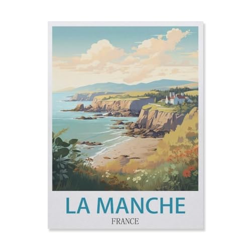Puzzle 1000 Teile Erwachsene Puzzle Holz Puzzle Klassisches 3D Puzzle，La Manche Frankreich，DIY Collectibles Moderne Wohnkultur（75x50cm）-GN66 von YYHMKBYY