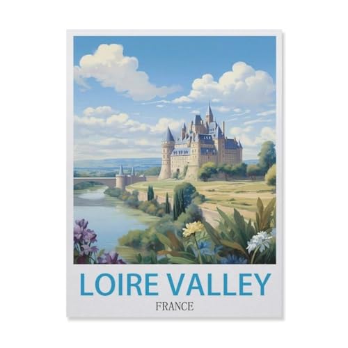Puzzle 1000 Teile Erwachsene Puzzle Holz Puzzle Klassisches 3D Puzzle，Loire-Tal Frankreich，DIY Collectibles Moderne Wohnkultur（75x50cm）-GM93 von YYHMKBYY