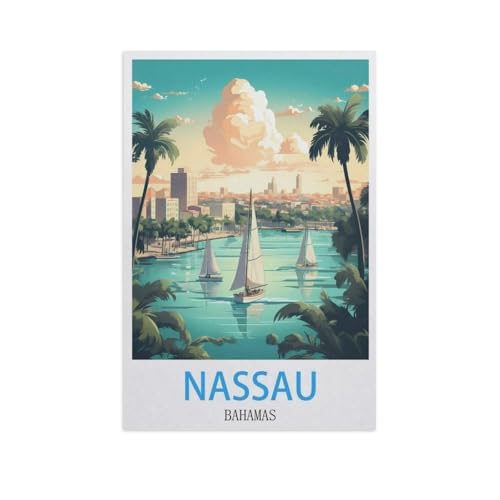 Puzzle 1000 Teile Erwachsene Puzzle Holz Puzzle Klassisches 3D Puzzle，Nassau, Bahamas，DIY Collectibles Moderne Wohnkultur（75x50cm）-GI52 von YYHMKBYY