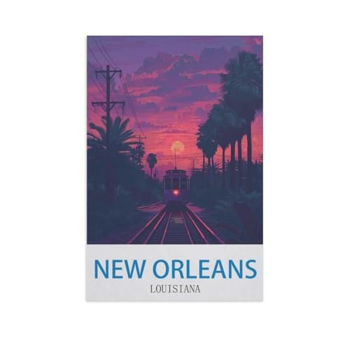 Puzzle 1000 Teile Erwachsene Puzzle Holz Puzzle Klassisches 3D Puzzle，New Orleans, Louisiana，DIY Collectibles Moderne Wohnkultur（75x50cm）-GB92 von YYHMKBYY