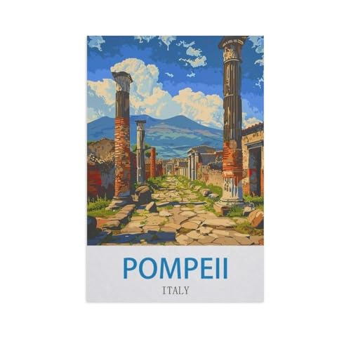 Puzzle 1000 Teile Erwachsene Puzzle Holz Puzzle Klassisches 3D Puzzle，Pompeji, Italien，DIY Collectibles Moderne Wohnkultur（75x50cm）-GA46 von YYHMKBYY