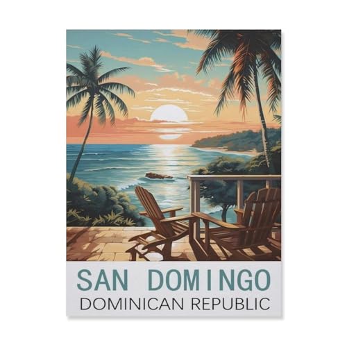 Puzzle 1000 Teile Erwachsene Puzzle Holz Puzzle Klassisches 3D Puzzle，San Domingo, Dominikanische Republik，DIY Collectibles Moderne Wohnkultur（75x50cm）-FK34 von YYHMKBYY
