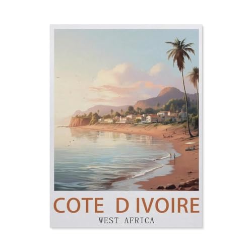 Puzzle 1000 Teile Erwachsene Puzzle Papier Puzzle Klassisches 3D Puzzle，Côte D Ivoire Westafrika，DIY Collectibles Moderne Wohnkultur（38x26cm）-BA64 von YYHMKBYY