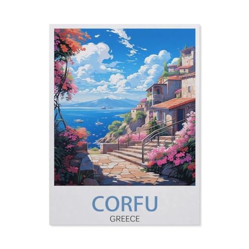 Puzzle 1000 Teile Erwachsene Puzzle Papier Puzzle Klassisches 3D Puzzle，Korfu, Griechenland，DIY Collectibles Moderne Wohnkultur（38x26cm）-BR52 von YYHMKBYY