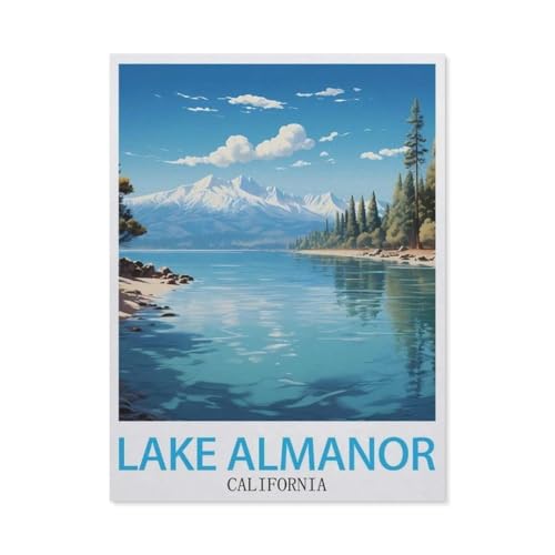 Puzzle 1000 Teile Erwachsene Puzzle Papier Puzzle Klassisches 3D Puzzle，Lake Almanor California，DIY Collectibles Moderne Wohnkultur（38x26cm）-AX72 von YYHMKBYY