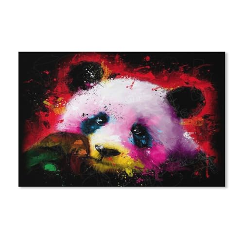 Puzzle 1000 Teile Erwachsenen Puzzle，Abstrakter Panda，Kind Aus Papier Puzzle Panorama Art DIY Leisure Game Fun Geschenk Spielzeug Geeignete Freunde Familie（52x38cm）-F72 von YYHMKBYY