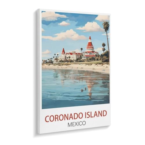 Puzzle 1000 Teile Erwachsenen Puzzle，Coronado Island Mexiko，Kind Aus Holz Puzzle Panorama Art DIY Leisure Game Fun Geschenk Spielzeug Geeignete Freunde Familie（75x50cm）-X8 von YYHMKBYY