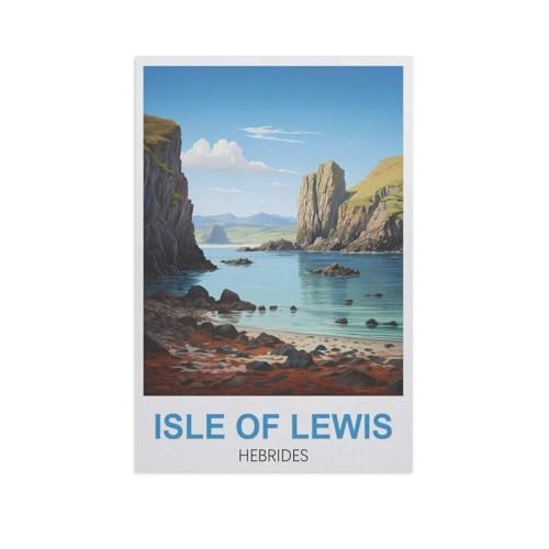 Puzzle 1000 Teile Erwachsenen Puzzle，Insel Lewis Hebriden，Kind Aus Holz Puzzle Panorama Art DIY Leisure Game Fun Geschenk Spielzeug Geeignete Freunde Familie（75x50cm）-GK55 von YYHMKBYY