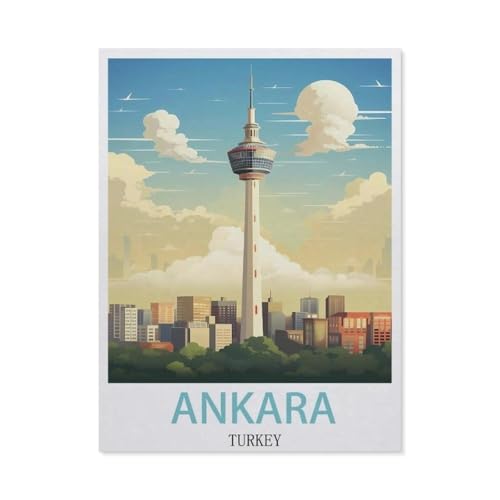 Puzzle 1000 Teile Holz，Ankara Türkei，Dekompression Der Erwachsenen，Kinderpuzzle Spiele Ab 8 Jahren, Spielzeug Für Mädchen Jungen Teenager（75x50cm）-EY59 von YYHMKBYY
