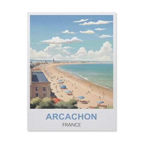 Puzzle 1000 Teile Holz，Arcachon Frankreich，Dekompression Der Erwachsenen，Kinderpuzzle Spiele Ab 8 Jahren, Spielzeug Für Mädchen Jungen Teenager（75x50cm）-EP79 von YYHMKBYY