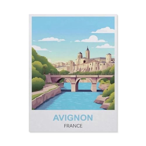 Puzzle 1000 Teile Holz，Avignon, Frankreich，Dekompression Der Erwachsenen，Kinderpuzzle Spiele Ab 8 Jahren, Spielzeug Für Mädchen Jungen Teenager（75x50cm）-EM11 von YYHMKBYY