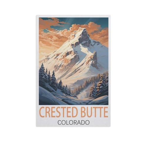 Puzzle 1000 Teile Holz，Crested Butte Colorado，Dekompression Der Erwachsenen，Kinderpuzzle Spiele Ab 8 Jahren, Spielzeug Für Mädchen Jungen Teenager（75x50cm）-FS39 von YYHMKBYY