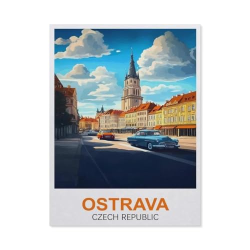 Puzzle 1000 Teile Holz，Ostrava Tschechien，Dekompression Der Erwachsenen，Kinderpuzzle Spiele Ab 8 Jahren, Spielzeug Für Mädchen Jungen Teenager（75x50cm）-FA78 von YYHMKBYY