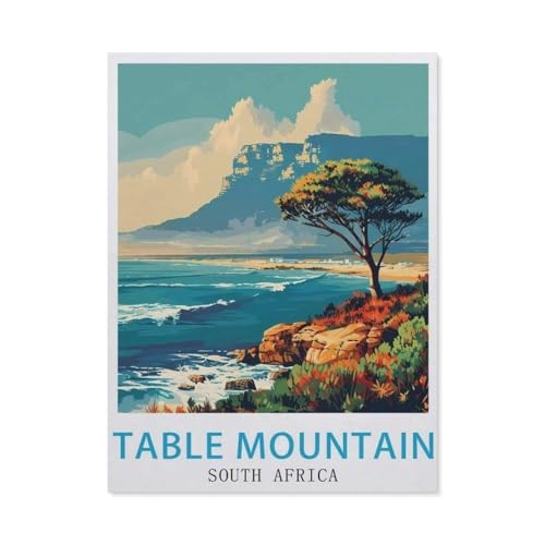 Puzzle 1000 Teile Holz，Südafrika Tischgebirge，Dekompression Der Erwachsenen，Kinderpuzzle Spiele Ab 8 Jahren, Spielzeug Für Mädchen Jungen Teenager（75x50cm）-AZ17 von YYHMKBYY