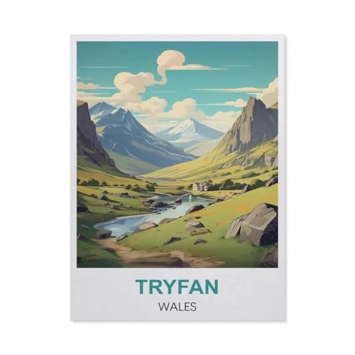 Puzzle 1000 Teile Holz，Tryfan, Wales，Dekompression Der Erwachsenen，Kinderpuzzle Spiele Ab 8 Jahren, Spielzeug Für Mädchen Jungen Teenager（75x50cm）-DI3 von YYHMKBYY