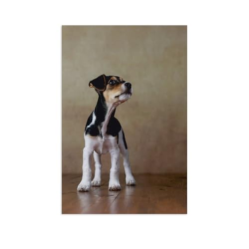 Puzzle 1000 Teile Landschaft Erwachsene Puzzle Holz Puzzle 3D Klassisches Puzzle，Jack Russel-Terrier，DIY Moderne Kunst Hauptdekor（75x50cm）-AO70 von YYHMKBYY