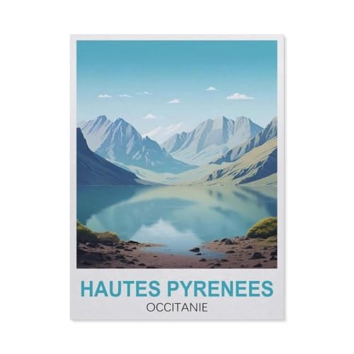 Puzzle 1000 Teile Landschaft Erwachsene Puzzle Holz Puzzle 3D Klassisches Puzzle，Vintage-Reiseposter，DIY Moderne Kunst Hauptdekor（75x50cm）-GO31 von YYHMKBYY