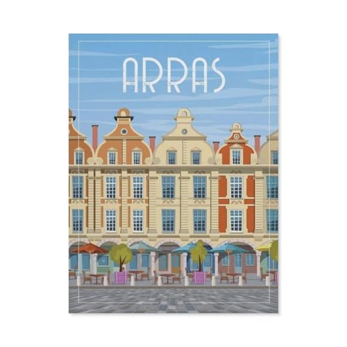Puzzle 1000 Teile Landschaft Erwachsene Puzzle Papier Puzzle 3D Klassisches Puzzle，Arras Frankreich Haus，DIY Moderne Kunst Hauptdekor（38x26cm）-BN3 von YYHMKBYY