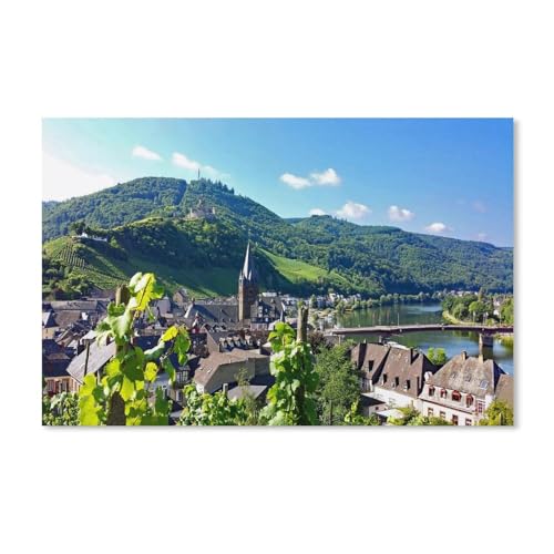 Puzzle 1000 Teile Landschaft Erwachsene Puzzle Papier Puzzle 3D Klassisches Puzzle，Delphine Spielen，DIY Moderne Kunst Hauptdekor（52x38cm） von YYHMKBYY