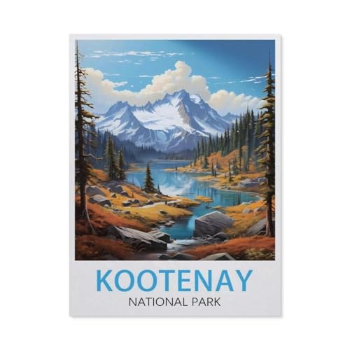 Puzzle 1000 Teile Landschaft Erwachsene Puzzle Papier Puzzle 3D Klassisches Puzzle，Kootenay，DIY Moderne Kunst Hauptdekor（38x26cm）-BE97 von YYHMKBYY