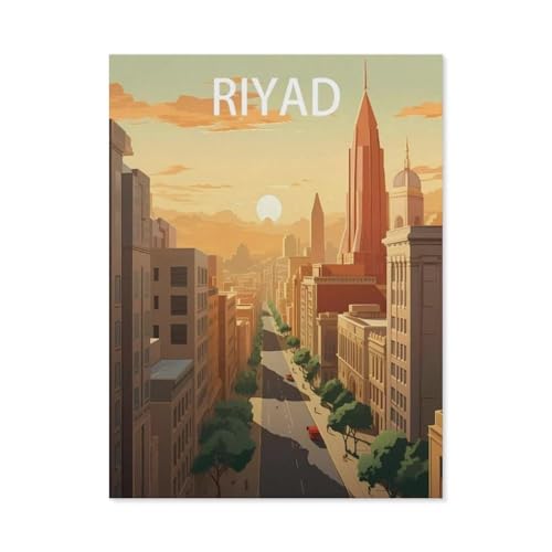 Puzzle 1000 Teile Landschaft Erwachsene Puzzle Papier Puzzle 3D Klassisches Puzzle，Riyadh Saudi-Arabien，DIY Moderne Kunst Hauptdekor（38x26cm）-BC5 von YYHMKBYY