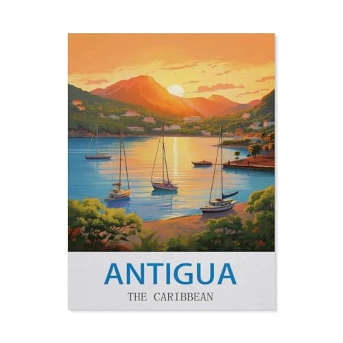 Puzzle 1000 Teile Papier，Antigua, Karibik，Dekompression Der Erwachsenen，Kinderpuzzle Spiele Ab 8 Jahren, Spielzeug Für Mädchen Jungen Teenager（38x26cm）-DG57 von YYHMKBYY