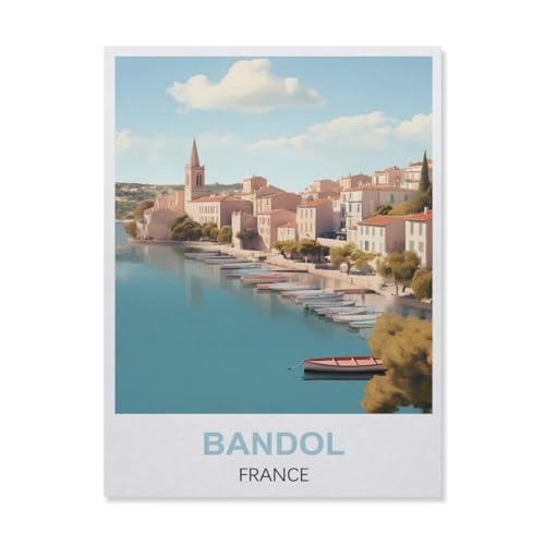 Puzzle 1000 Teile Papier，Bandol Frankreich，Dekompression Der Erwachsenen，Kinderpuzzle Spiele Ab 8 Jahren, Spielzeug Für Mädchen Jungen Teenager（38x26cm）-ES81 von YYHMKBYY