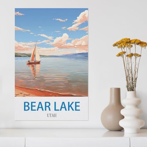 Puzzle 1000 Teile Papier，Bear Lake Utah，Dekompression Der Erwachsenen，Kinderpuzzle Spiele Ab 8 Jahren, Spielzeug Für Mädchen Jungen Teenager（50x70cm）-Y72 von YYHMKBYY