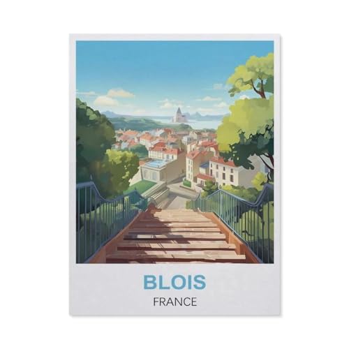 Puzzle 1000 Teile Papier，Blois, Frankreich，Dekompression Der Erwachsenen，Kinderpuzzle Spiele Ab 8 Jahren, Spielzeug Für Mädchen Jungen Teenager（50x70cm）-EM84 von YYHMKBYY