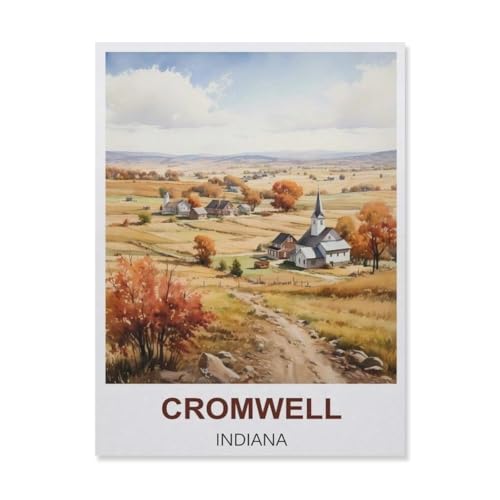 Puzzle 1000 Teile Papier，Cromwell Indiana，Dekompression Der Erwachsenen，Kinderpuzzle Spiele Ab 8 Jahren, Spielzeug Für Mädchen Jungen Teenager（50x70cm）-FG65 von YYHMKBYY