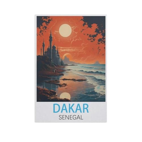 Puzzle 1000 Teile Papier，Dakar, Senegal，Dekompression Der Erwachsenen，Kinderpuzzle Spiele Ab 8 Jahren, Spielzeug Für Mädchen Jungen Teenager（50x70cm）-FO71 von YYHMKBYY