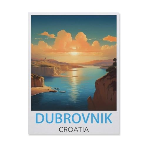 Puzzle 1000 Teile Papier，Dubrovnik, Kroatien，Dekompression Der Erwachsenen，Kinderpuzzle Spiele Ab 8 Jahren, Spielzeug Für Mädchen Jungen Teenager（50x70cm）-FM52 von YYHMKBYY
