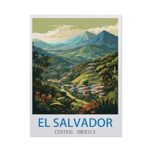 Puzzle 1000 Teile Papier，EL Salvador, Zentralamerika，Dekompression Der Erwachsenen，Kinderpuzzle Spiele Ab 8 Jahren, Spielzeug Für Mädchen Jungen Teenager（38x26cm）-CK58 von YYHMKBYY