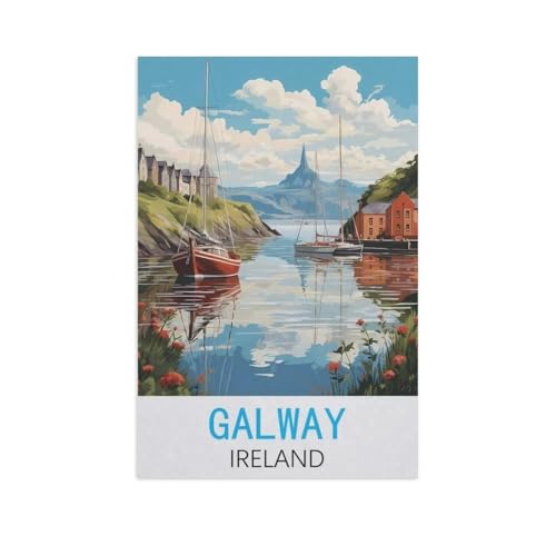 Puzzle 1000 Teile Papier，Galway, Irland，Dekompression Der Erwachsenen，Kinderpuzzle Spiele Ab 8 Jahren, Spielzeug Für Mädchen Jungen Teenager（50x70cm）-FN98 von YYHMKBYY