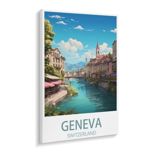 Puzzle 1000 Teile Papier，Genf Schweiz，Dekompression Der Erwachsenen，Kinderpuzzle Spiele Ab 8 Jahren, Spielzeug Für Mädchen Jungen Teenager（38x26cm）-U34 von YYHMKBYY