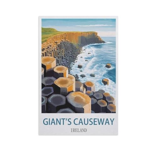 Puzzle 1000 Teile Papier，Giant's Causeway, Irland，Dekompression Der Erwachsenen，Kinderpuzzle Spiele Ab 8 Jahren, Spielzeug Für Mädchen Jungen Teenager（50x70cm）-FY26 von YYHMKBYY