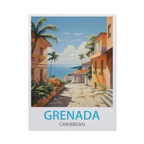 Puzzle 1000 Teile Papier，Grenada Karibik，Dekompression Der Erwachsenen，Kinderpuzzle Spiele Ab 8 Jahren, Spielzeug Für Mädchen Jungen Teenager（50x70cm）-EV73 von YYHMKBYY