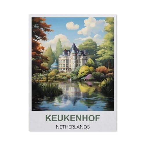 Puzzle 1000 Teile Papier，Keukenhof, Niederlande，Dekompression Der Erwachsenen，Kinderpuzzle Spiele Ab 8 Jahren, Spielzeug Für Mädchen Jungen Teenager（50x70cm）-DI79 von YYHMKBYY