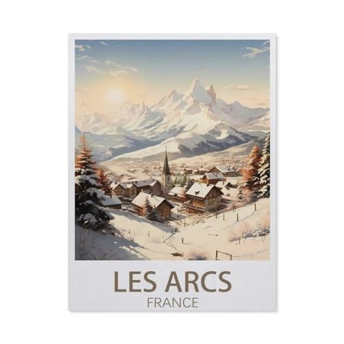 Puzzle 1000 Teile Papier，Les Arcs Frankreich，Dekompression Der Erwachsenen，Kinderpuzzle Spiele Ab 8 Jahren, Spielzeug Für Mädchen Jungen Teenager（50x70cm）-BR51 von YYHMKBYY