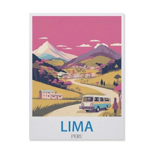 Puzzle 1000 Teile Papier，Lima, Peru，Dekompression Der Erwachsenen，Kinderpuzzle Spiele Ab 8 Jahren, Spielzeug Für Mädchen Jungen Teenager（50x70cm）-EJ19 von YYHMKBYY