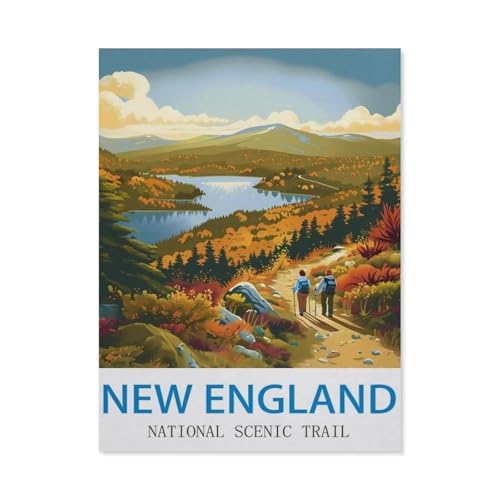 Puzzle 1000 Teile Papier，New England National Scenic Trail, USA，Dekompression Der Erwachsenen，Kinderpuzzle Spiele Ab 8 Jahren, Spielzeug Für Mädchen Jungen Teenager（50x70cm）-ED22 von YYHMKBYY