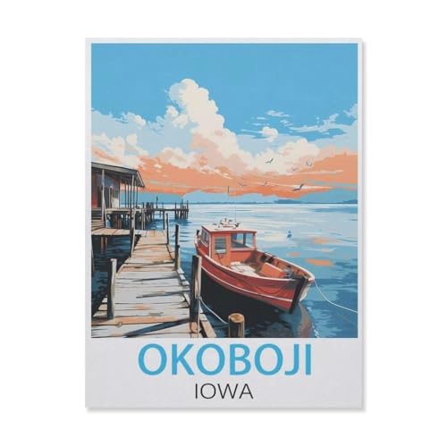 Puzzle 1000 Teile Papier，Okoboji, Iowa，Dekompression Der Erwachsenen，Kinderpuzzle Spiele Ab 8 Jahren, Spielzeug Für Mädchen Jungen Teenager（50x70cm）-FK33 von YYHMKBYY