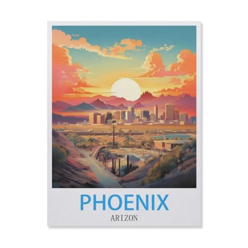 Puzzle 1000 Teile Papier，Phoenix Arizona，Dekompression Der Erwachsenen，Kinderpuzzle Spiele Ab 8 Jahren, Spielzeug Für Mädchen Jungen Teenager（38x26cm）-FI11 von YYHMKBYY