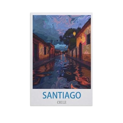 Puzzle 1000 Teile Papier，Santiago, Chile，Dekompression Der Erwachsenen，Kinderpuzzle Spiele Ab 8 Jahren, Spielzeug Für Mädchen Jungen Teenager（50x70cm）-GB91 von YYHMKBYY