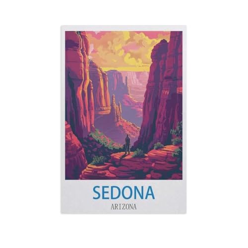 Puzzle 1000 Teile Papier，Sedona, Arizona，Dekompression Der Erwachsenen，Kinderpuzzle Spiele Ab 8 Jahren, Spielzeug Für Mädchen Jungen Teenager（50x70cm）-GC64 von YYHMKBYY
